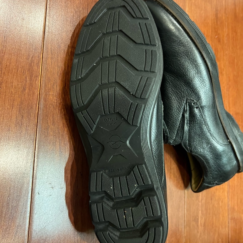 DelLaRentis Black Leather Men's Slip-On Loafers - Picture 8 of 10